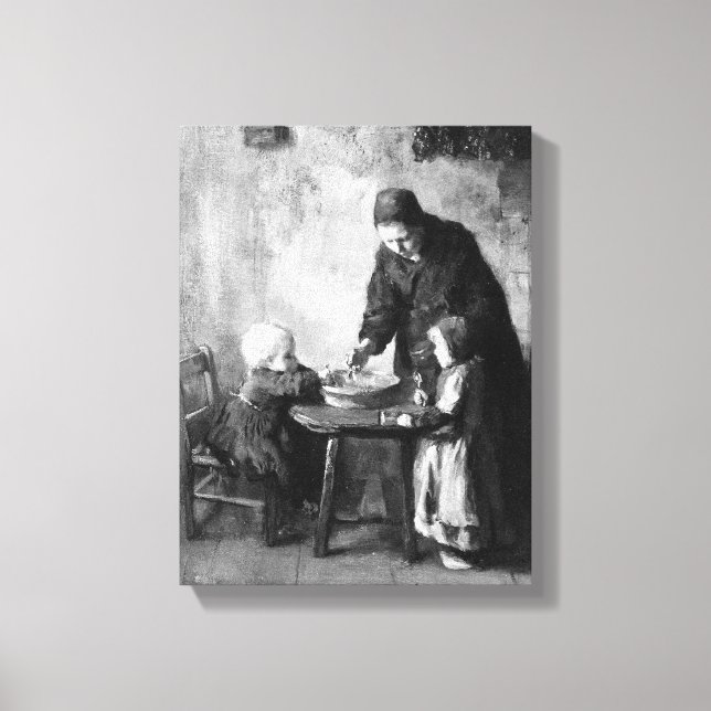 Vintage Albert Neuhuys Mid-day Meal   Canvas Print (Front)
