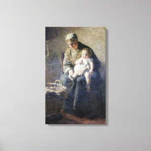 Vintage Albert Neuhuys Mother and child Canvas Print