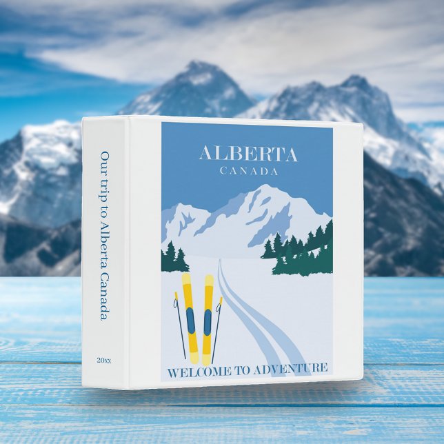 Vintage Alberta Canada Ski Trip Travel Scrapbook  Binder (Creator Uploaded)