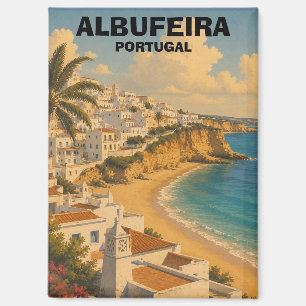 Vintage Albufeira Portugal Algarve Travel Magnet