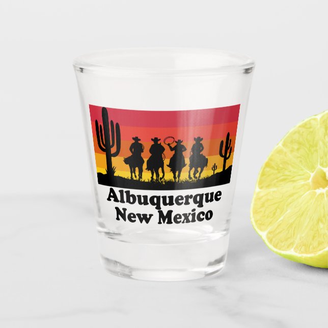 Vintage Albuquerque New Mexico Shot Glass (Front)