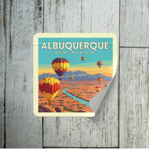 Vintage Albuquerque New Mexico Square Sticker