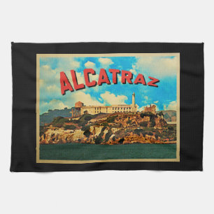 Vintage Alcatraz Island Kitchen Towel