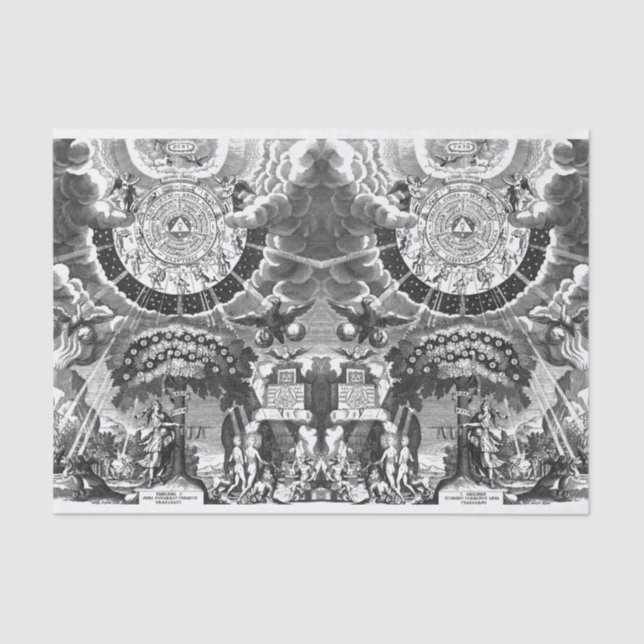 Vintage Alchemy Illustration Tissue Paper (Front)