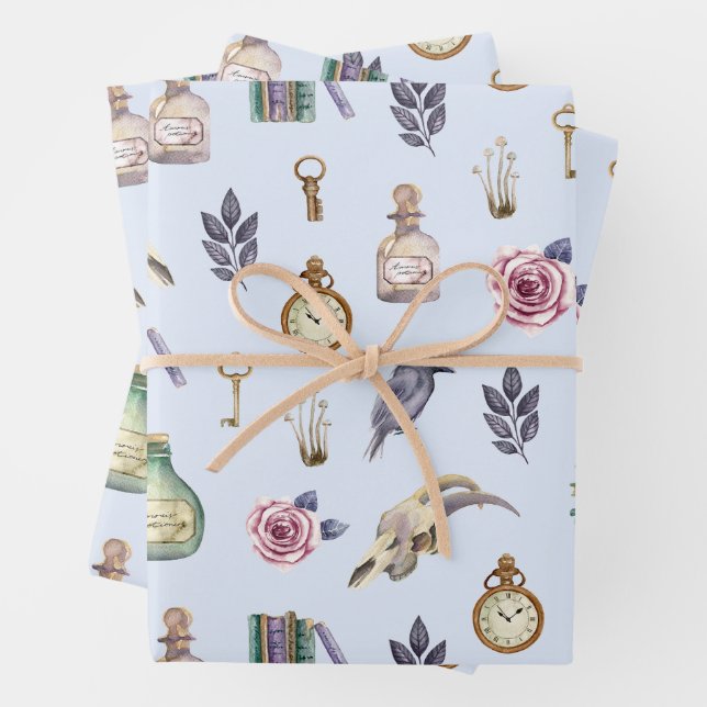 Vintage Alchemy Pattern  Wrapping Paper Sheet (In situ)