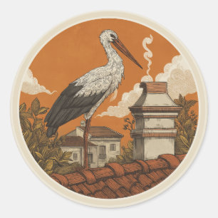 Vintage Alentejo Portugal Travel Classic Round Sticker