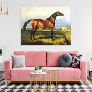 Vintage Alfred de Dreux Horses in Freedom Canvas Print