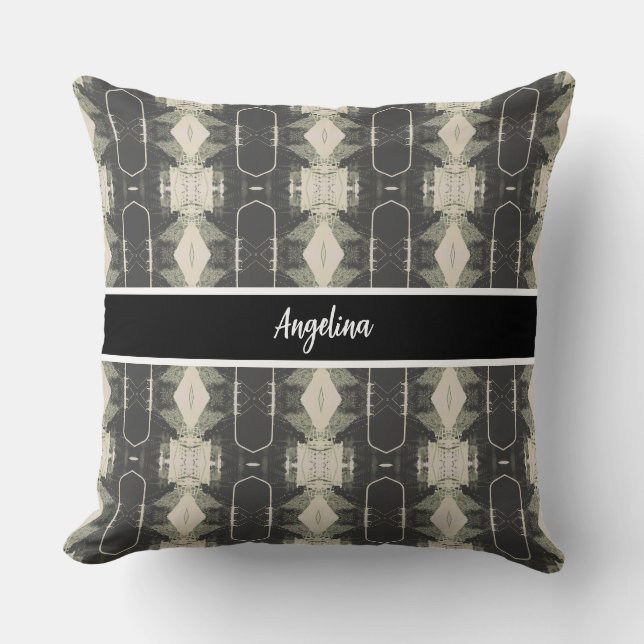 Vintage Algeria Algiers Building overview  Throw Pillow (Front)