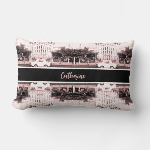 Vintage Algeria Algiers city centre Lumbar Pillow