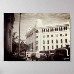 Vintage Algeria Algiers Post office building Poster