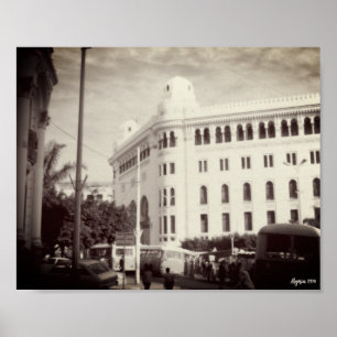 Vintage Algeria Algiers Post office building Poster