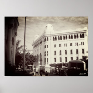 Vintage Algeria Algiers Post office building Poster