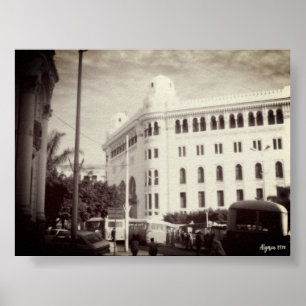 Vintage Algeria Algiers Post office building Poster