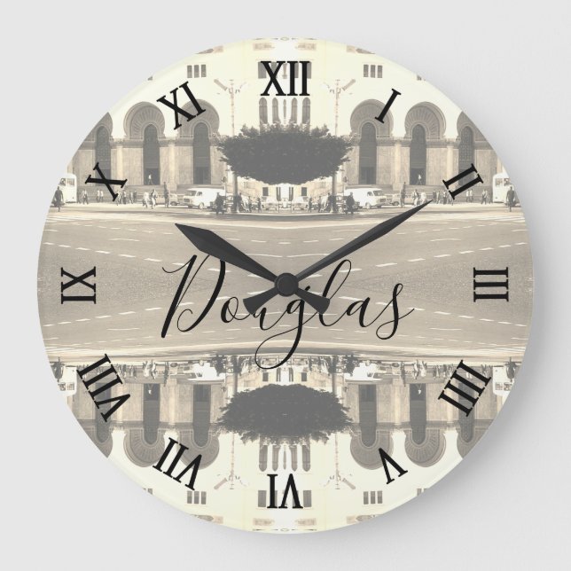 Vintage Algeria Algiers The post office Large Clock (Front)