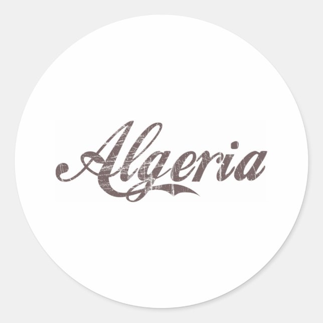 Vintage Algeria Classic Round Sticker (Front)