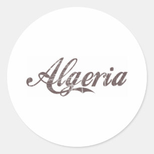 Vintage Algeria Classic Round Sticker