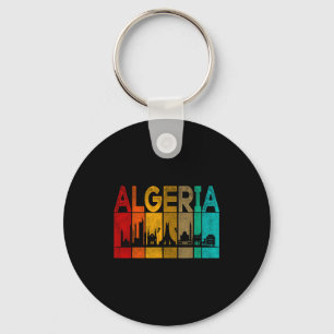 Vintage Algeria I Love Algeria Map Algeria Soccer Keychain