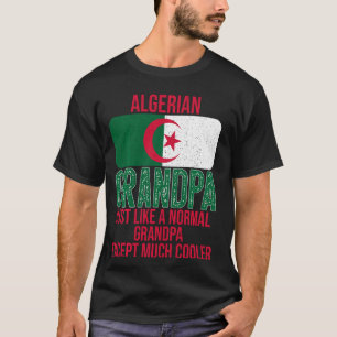 Vintage Algerian Grandpa Algeria Flag For Father S T-Shirt