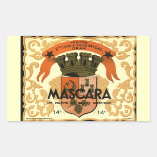 Vintage Algerian Wine label, Mascara Sticker