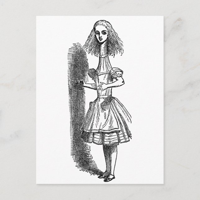 Vintage Alice Adventures in Wonderland by Tenniel Postcard (Front)