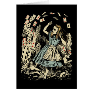 Vintage Alice Flying Cards Dark