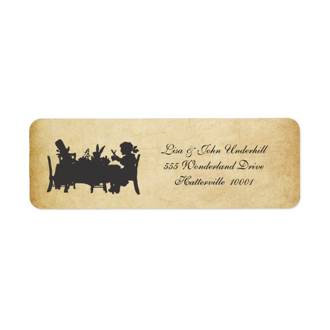 Vintage Alice in Wonderland Address Labels (Front)