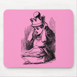 Vintage Alice in Wonderland, Alice as the Queen Mouse Pad