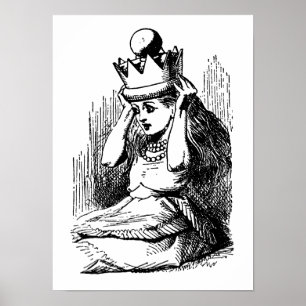 Vintage Alice in Wonderland, Alice as the Queen Poster