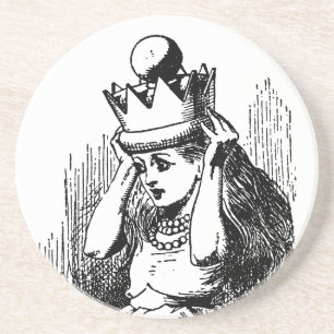 Vintage Alice in Wonderland, Alice w Queen's Crown Coaster