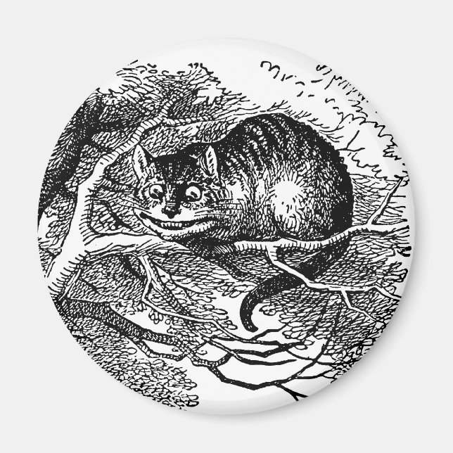 Vintage Alice in Wonderland, Cheshire Cat Magnet (Front)