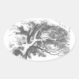 Vintage Alice in Wonderland Cheshire Cat Stickers
