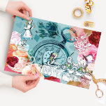 Vintage Alice In Wonderland Collage Decoupage Tissue Paper<br><div class="desc">We've designed this beautiful vintage Alice in Wonderland decoupage tissue paper. Design features a mix of our own hand-drawn original florals and artwork. We've meticulously restored the iconic Alice in Wonderland vintage illustrations by hand sketching them and bringing them to life with beautiful watercolor undertones. Design features original hand-drawn vintage...</div>