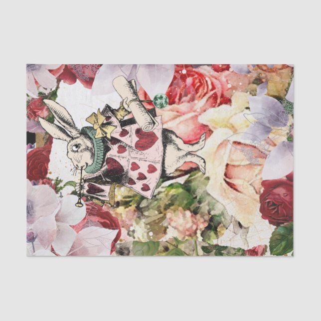 Vintage Alice in Wonderland Decoupage Tissue Paper (Front)