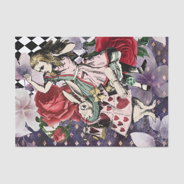 Vintage Alice in Wonderland Decoupage Tissue Paper (Front)