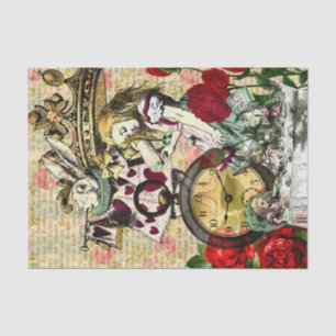 Vintage Alice in Wonderland Decoupage Tissue Paper