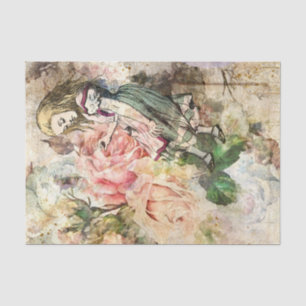 Vintage Alice in Wonderland Decoupage Tissue Paper