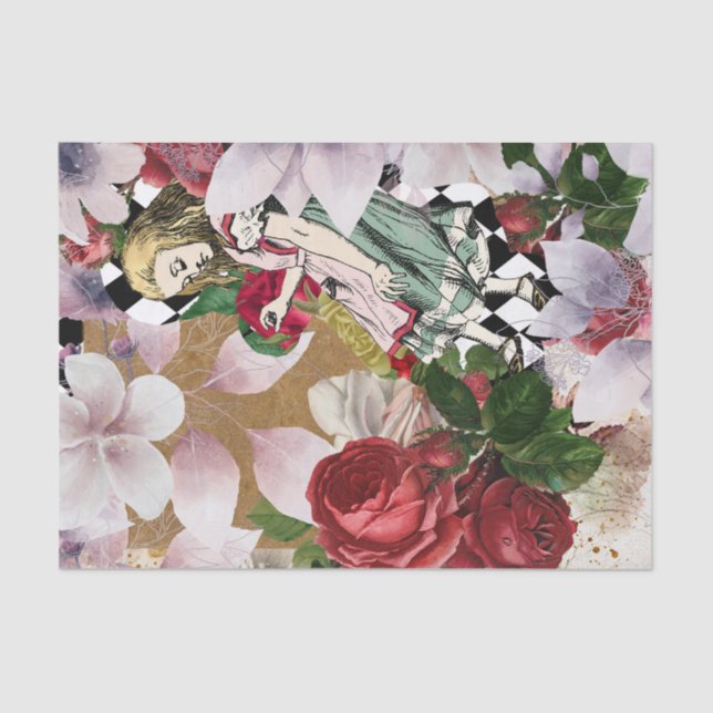 Vintage Alice in Wonderland Decoupage Tissue Paper (Front)