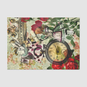 Vintage Alice in Wonderland Decoupage Tissue Paper