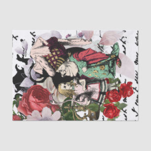Vintage Alice in Wonderland Decoupage Tissue Paper