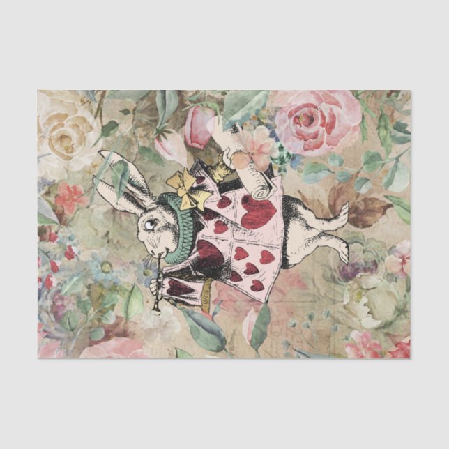 Vintage Alice in Wonderland Decoupage Tissue Paper (Front)
