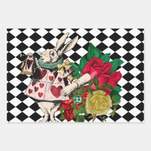 Vintage Alice in Wonderland Decoupage Wrapping Paper Sheet