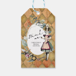 Vintage Alice in Wonderland Drink Me Favour Gift Tags