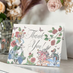 Vintage Alice In Wonderland Fairytale Characters Thank You Card<br><div class="desc">Send a beautiful thank you card with our lovely vintage Alice in Wonderland thank you cards. Perfect for an Alice in Wonderland-themed wedding, baby shower, bridal shower party, or just a sweet thank you card to show your appreciation. Design features a mix of our own hand-drawn original florals and artwork....</div>