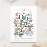 Vintage Alice in Wonderland Fairytale Storybook Save The Date<br><div class="desc">Have your guest mark their calendars for your very important date with our beautifully designed vintage Alice in Wonderland-themed wedding save the date. Perfect for an Alice in Wonderland-themed wedding. We've meticulously restored the iconic Alice in Wonderland vintage Alice in Wonderland illustrations by hand sketching and bringing them to life...</div>