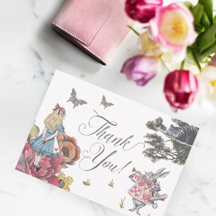 Vintage Alice In Wonderland Fairytale Thank You Card