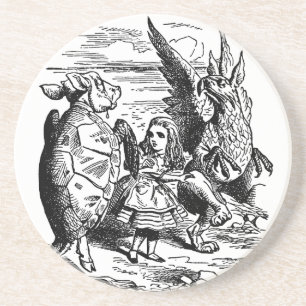 Vintage Alice in Wonderland, Gryphon, Mock Turtle Coaster
