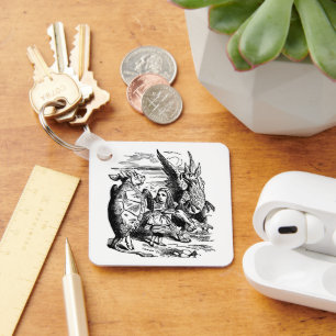 Vintage Alice in Wonderland, Gryphon, Mock Turtle Keychain