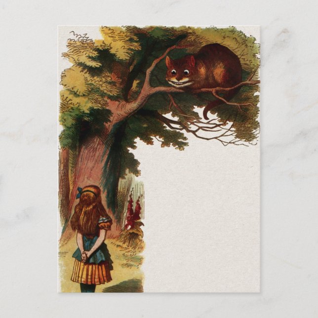 Vintage Alice in Wonderland Illustration Postcard (Front)