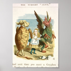 Vintage Alice in Wonderland Illustration Poster