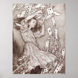 Vintage Alice in Wonderland Illustration Poster